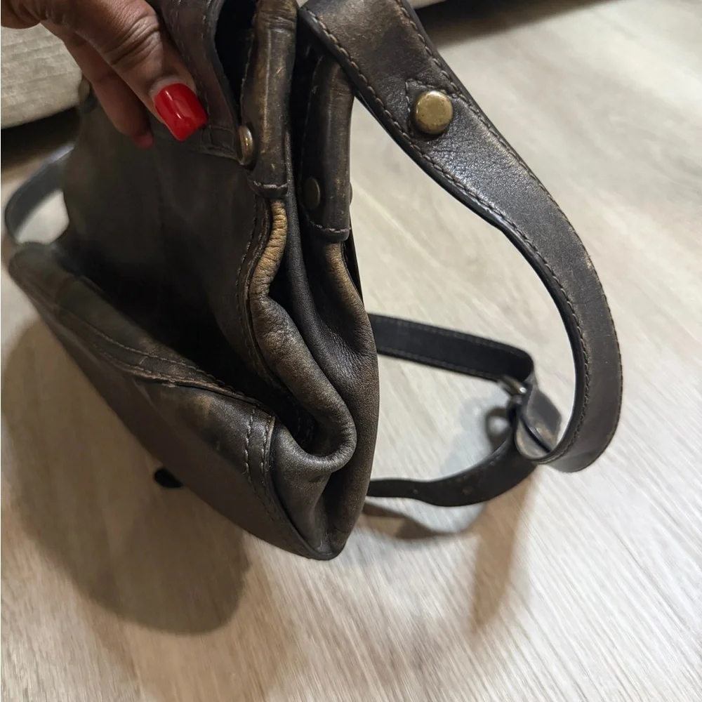 Vintage Elegant Black Leather Shoulder Bag